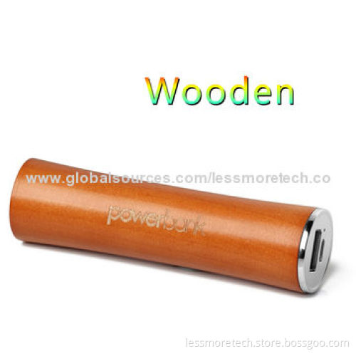 18650 power bank, wooden housing, 2,200mAh capacity, Samsung battery